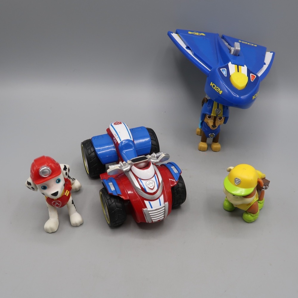 Paw Patrol Chase Hang Gliders ATV Rubble‎ Marshall Figure Lot